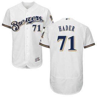 Milwaukee Brewers 71 Josh Hader White Flexbase Authentic Collection Stitched Baseball Jersey