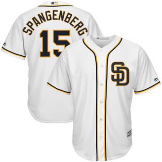 San Diego Padres 15 Cory Spangenberg Majestic White Alternate Cool Base Player Jersey