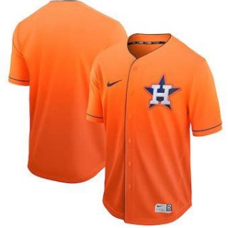 Men's Houston Astros Blank Orange Drift Fashion Jersey