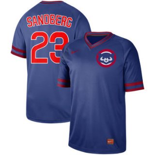 Men's Chicago Cubs 23 Ryne Sandberg Blue Throwback Jersey