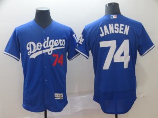 Men's Los Angeles Dodgers 74 Kenley Jansen Royal Flexbase Jersey