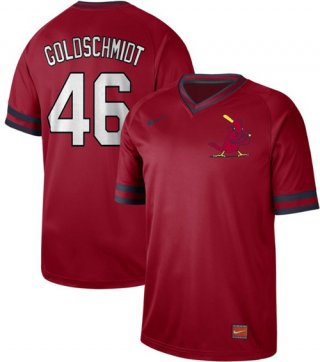 Men's St. Louis Cardinals #46 Paul Goldschmidt Red Authentic Cooperstown Collection Stitched Baseball Jersey