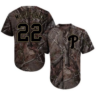 Men's Philadelphia Phillies #22 Andrew McCutchen Camo Realtree Collection Cool Base Baseball Jersey