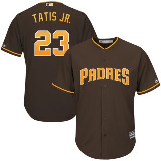 Men's San Diego Padres 23 Fernando Tatis Jr. Brown Cool Base Jersey