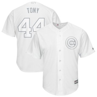 Men's Chicago Cubs 44 Anthony Rizzo Tony White 2019 Players' Weekend Player Jersey