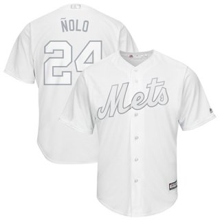 Mets #24 Robinson Cano White Nolo Players Weekend Cool Base Stitched Baseball Jersey