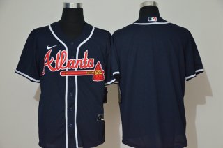 Men's Atlanta Braves Blank Navy Blue Stitched MLB Cool Base Nike Jersey