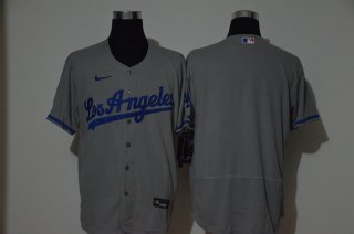 Men's Los Angeles Dodgers Blank Gray Stitched MLB Flex Base Nike Jersey