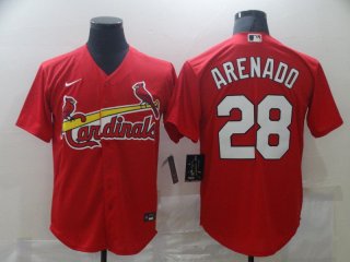 Men's St. Louis Cardinals #28 Nolan Arenado Red Stitched MLB Cool Base Nike Jersey