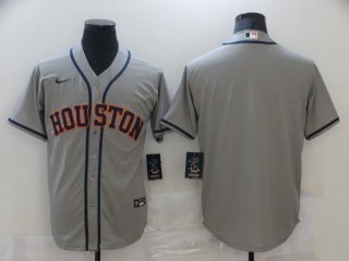 Men Houston Astros Blank Grey Game 2021 Nike MLB Jersey