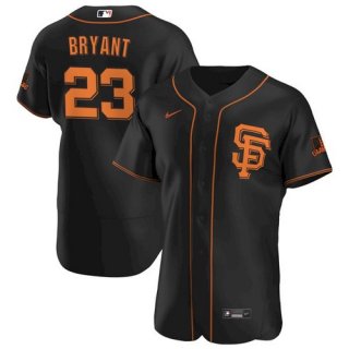 Men's San Francisco Giants #23 Kris Bryant Black Flex Base Nike Jersey