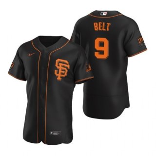 Men's San Francisco Giants #9 Brandon Belt Baseball 2020 Black Jersey