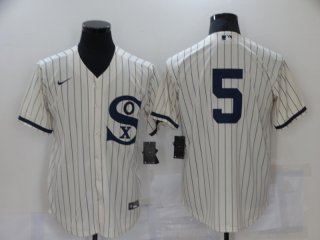 Men's Chicago White Sox #5 Ron Clark 2021 Cream Field of Dreams Cool Base Stitched Nike Jersey