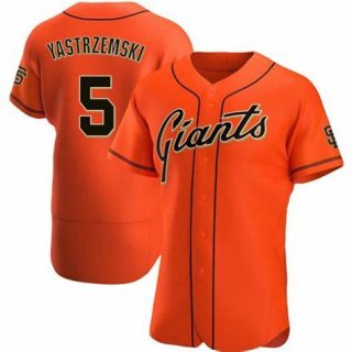 Men's San Francisco Giants #5 Mike Yastrzemski Orange Flex Base Nike Jersey