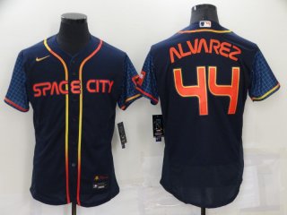 Men's Houston Astros #44 Yordan Alvarez 2022 Navy City Connect Flex Base Stitched Baseball Jersey