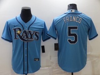 Men's Tampa Bay Rays #5 Wander Franco Light Blue Stitched MLB Cool Base Nike Jersey