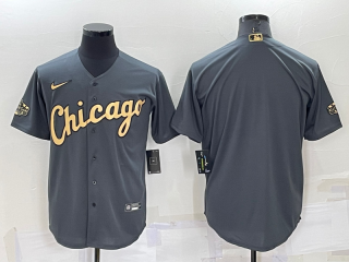 Men's Chicago White Sox Blank Grey 2022 All Star Stitched Cool Base Nike Jersey