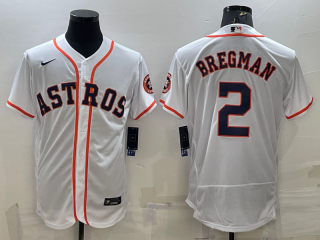 Men's Houston Astros #2 Alex Bregman White Stitched MLB Flex Base Nike Jersey