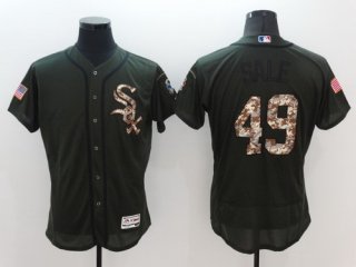 Men's Chicago White Sox #49 Chris Sale Green Salute to Service 2016 Flexbase Majestic Baseball Jersey