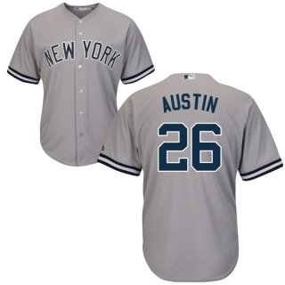 Men's New York Yankees #26 Tyler Austin Gray Road Stitched MLB Majestic Cool Base Jersey