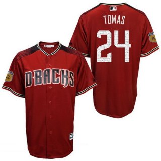 Men's Arizona Diamondbacks #24 Yasmany Tomas Red 2017 Spring Training Stitched MLB Majestic Cool Base Jersey