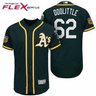 Men's Oakland Athletics #62 Sean Doolittle Green 2017 Spring Training Stitched MLB Majestic Flex Base Jersey