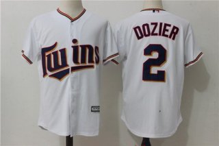 Men's Minnesota Twins #2 Brian Dozier White Home Stitched MLB Majestic Cool Base Jersey