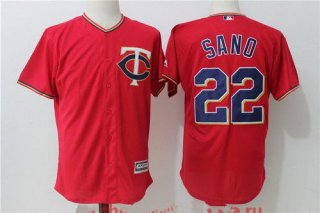 Men's Minnesota Twins #22 Miguel Sano Red Alternate Stitched MLB Majestic Cool Base Jersey