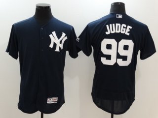 Men's New York Yankees #99 Aaron Judge Navy Blue Alternate Stitched MLB Majestic Cool Base Jersey