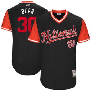 Men's Washington Nationals Koda Glover Bear Majestic Navy 2017 Players Weekend Authentic Jersey