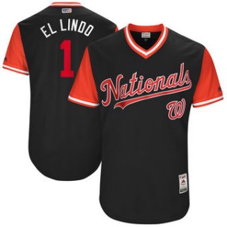 Men's Washington Nationals Wilmer Difo El Lindo Majestic Navy 2017 Players Weekend Authentic Jersey