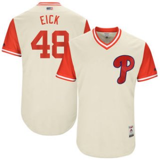 Men's Philadelphia Phillies Jerad Eickhoff Eick Majestic Tan 2017 Players Weekend Authentic Jersey