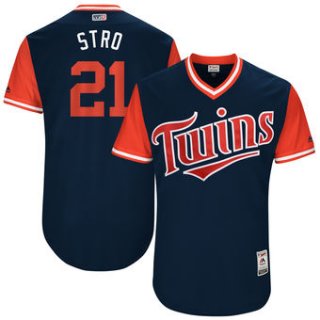 Men's Minnesota Twins Jason Castro Stro Majestic Navy 2017 Players Weekend Authentic Jersey