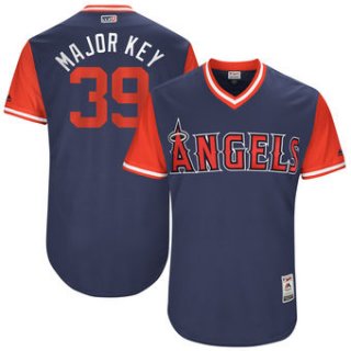 Men's Los Angeles Angels Keynan Middleton Major Key Majestic Navy 2017 Players Weekend Authentic Jersey