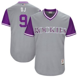 Men's Colorado Rockies DJ LeMahieu DJ Majestic Gray 2017 Players Weekend Authentic Jersey