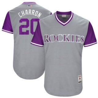 Men's Colorado Rockies Ian Desmond Charron Majestic Gray 2017 Players Weekend Authentic Jersey