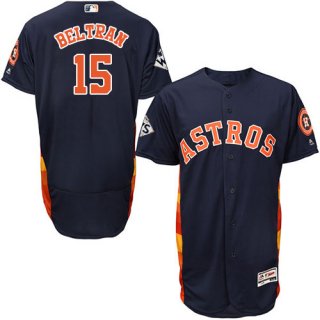 Men's Houston Astros #15 Carlos Beltran Navy Blue Flexbase Authentic Collection 2017 World Series Bound Stitched MLB Jersey