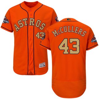 Men's Houston Astros #43 Lance McCullers Orange 2018 Gold Program Flexbase Stitched MLB Jersey