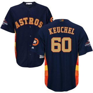 Men's Houston Astros #60 Dallas Keuchel Navy Blue 2018 Gold Program Cool Base Stitched MLB Jersey