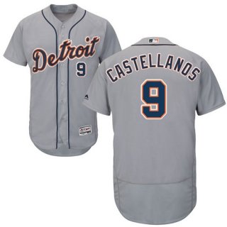 Men's Detroit Tigers #9 Nick Castellanos Grey Flexbase Authentic Collection Stitched MLB Jersey