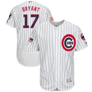 Chicago Cubs #17 Kris Bryant White Fashion Stars & Stripes Flexbase Authentic Stitched MLB Jersey