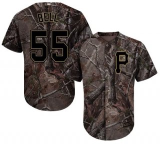 Pittsburgh Pirates #55 Josh Bell Camo Realtree Collection Cool Base Stitched MLB Jersey