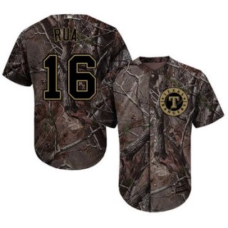 Texas Rangers #16 Ryan Rua Camo Realtree Collection Cool Base Stitched Baseball Jersey