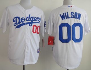 Los Angeles Dodgers #00 Brian Wilson White Jersey