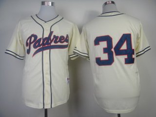 San Diego Padres #34 Rollie Fingers 1948 Cream Jersey