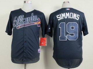 Atlanta Braves #9 Andrelton Simmons Navy Blue Jersey