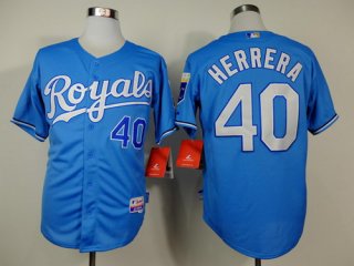 Kansas City Royals #40 Kelvin Herrera Light Blue Jersey