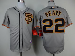 San Francisco Giants #22 Jake Peavy Gray SF Edition Jersey