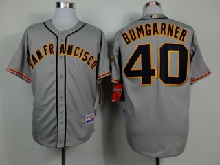 San Francisco Giants #40 Madison Bumgarner Gray Jersey