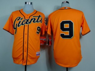 San Francisco Giants #9 Brandon Belt Orange Jersey